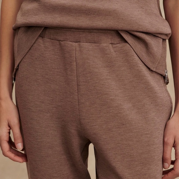 Varley The Slim Cuff Pant 25" Taupe Marl Fleck Small Jogger Sweatpant New - Picture 3 of 5